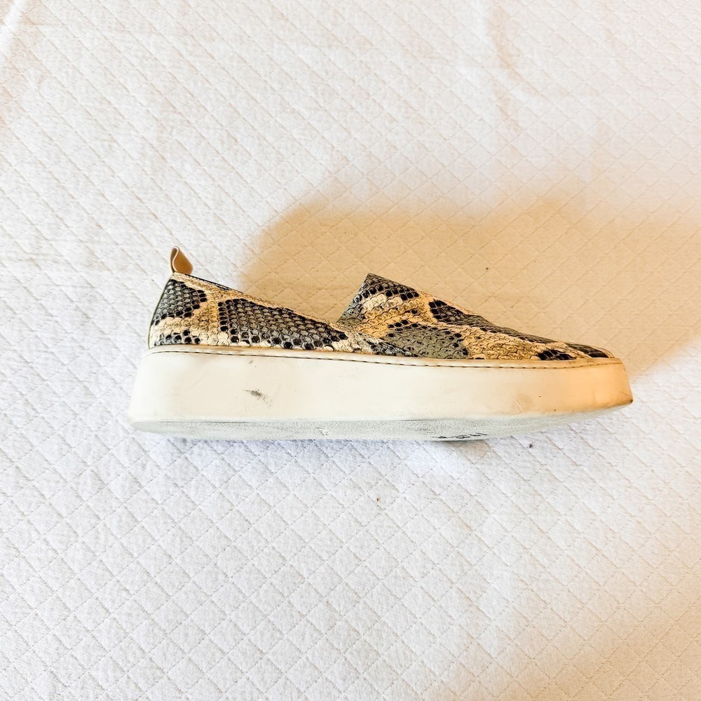 Vince Saxon Snake Python Platform Sneakers White … - image 3